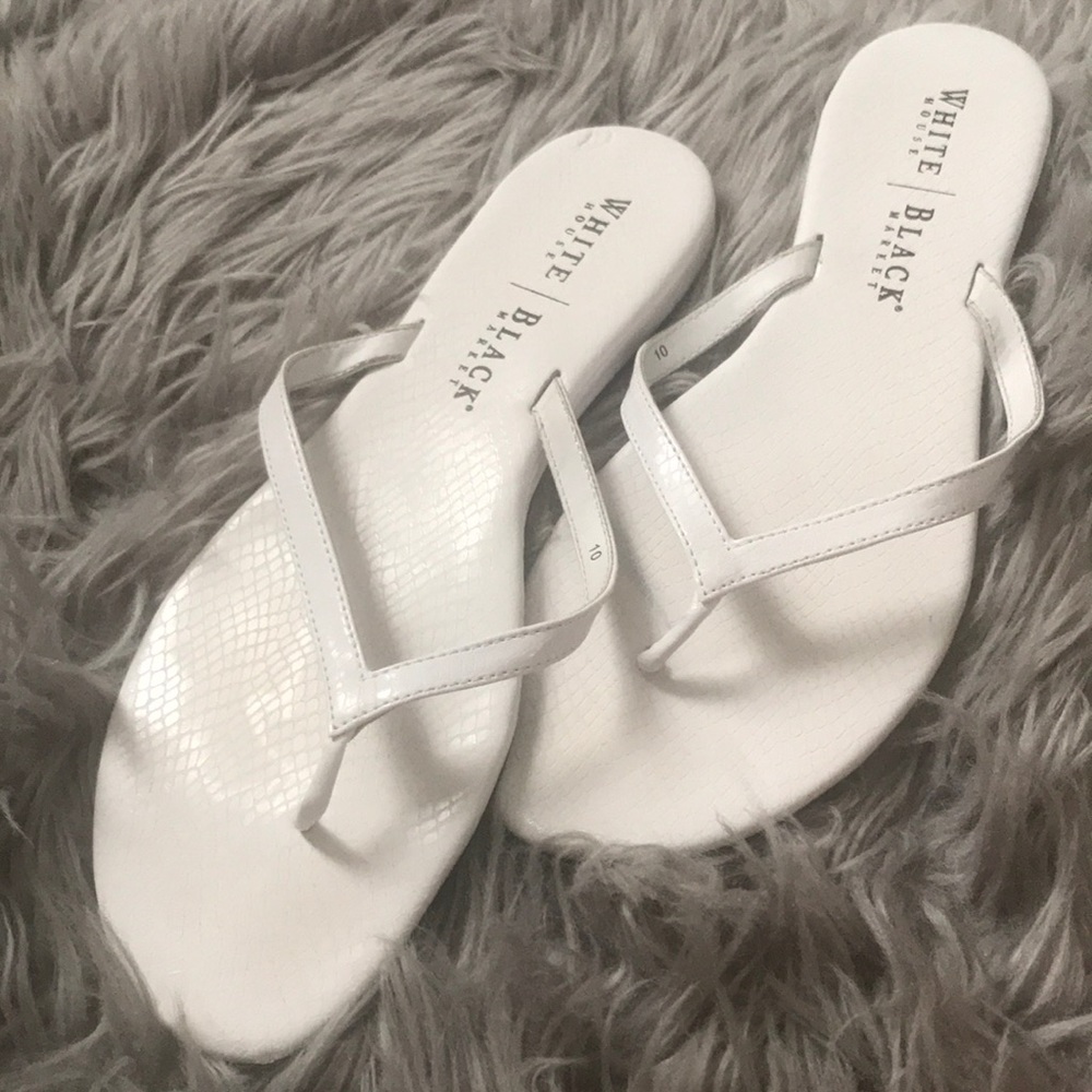 White sandals